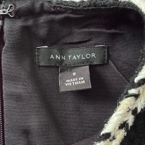 Ann Taylor Black Tweed Sheath Dress Size 8 - Picture 6 of 8